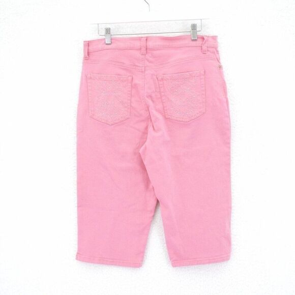Gloria Vanderbilt Amanda Skimmer Capri Pink Jeans 10P "All Around Slimming"‎ - Picture 5 of 12